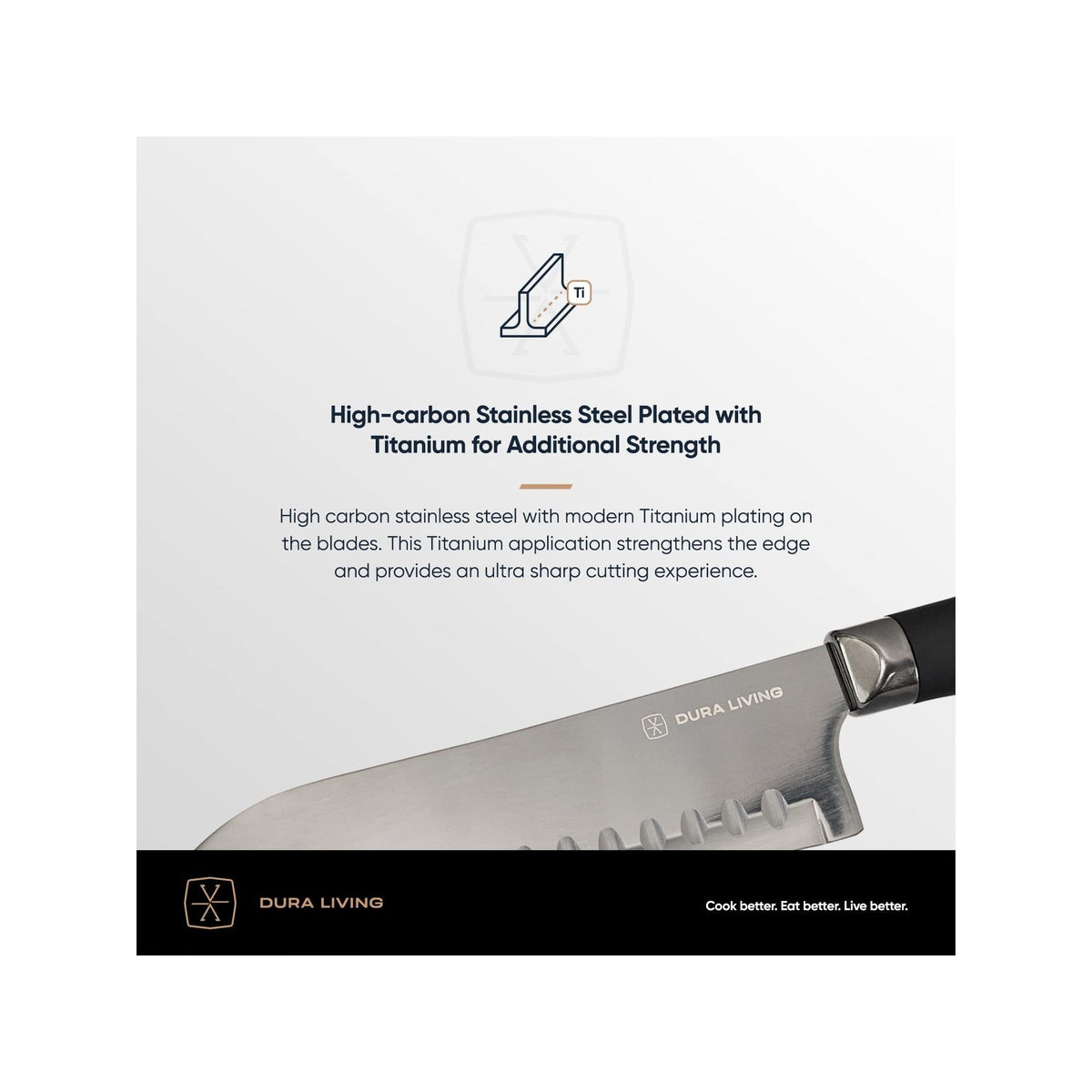 Titan Set Of 8 Steak Knives - Black