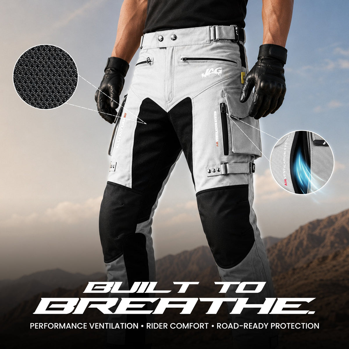 JAG Maverick Motorcycle Protective Pant - Black