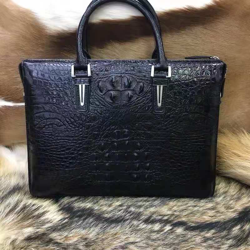 Crocodile Handbag Handmade Laptop Bag Luxury Briefcase Men's