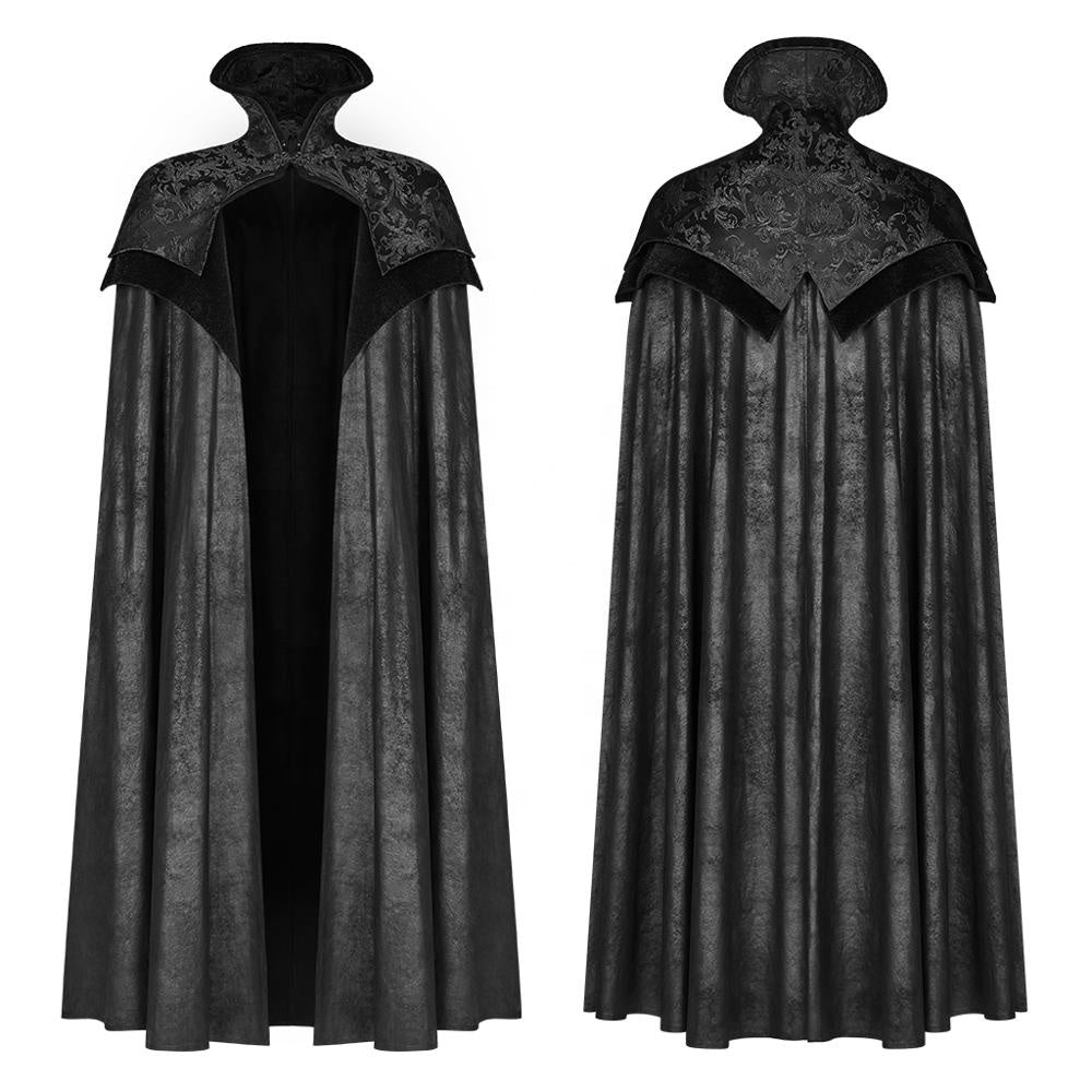 PUNKRAVE WY-1079 Gothic Cloak Long Coat Wool Jacket Men's