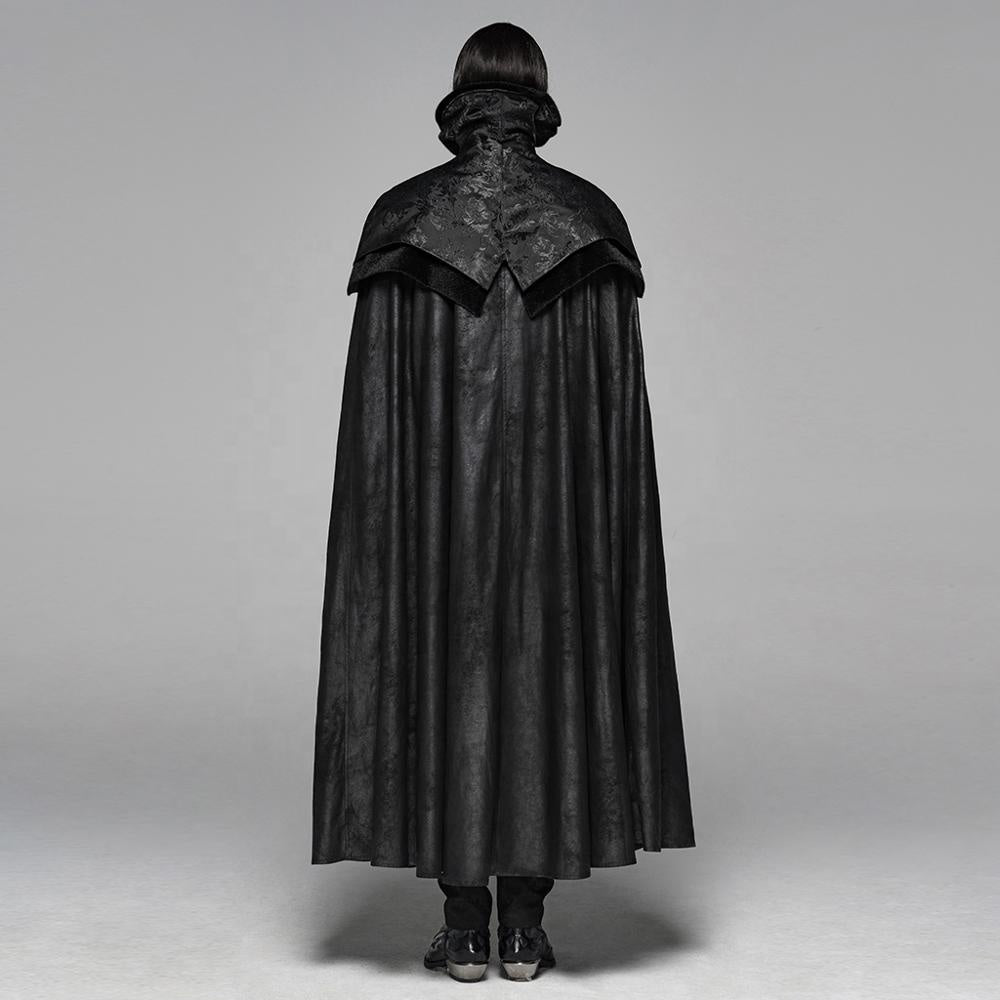 PUNKRAVE WY-1079 Gothic Cloak Long Coat Wool Jacket Men's