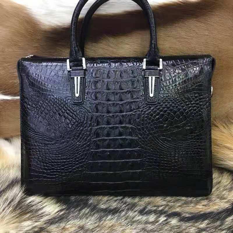 Crocodile Handbag Handmade Laptop Bag Luxury Briefcase Men's