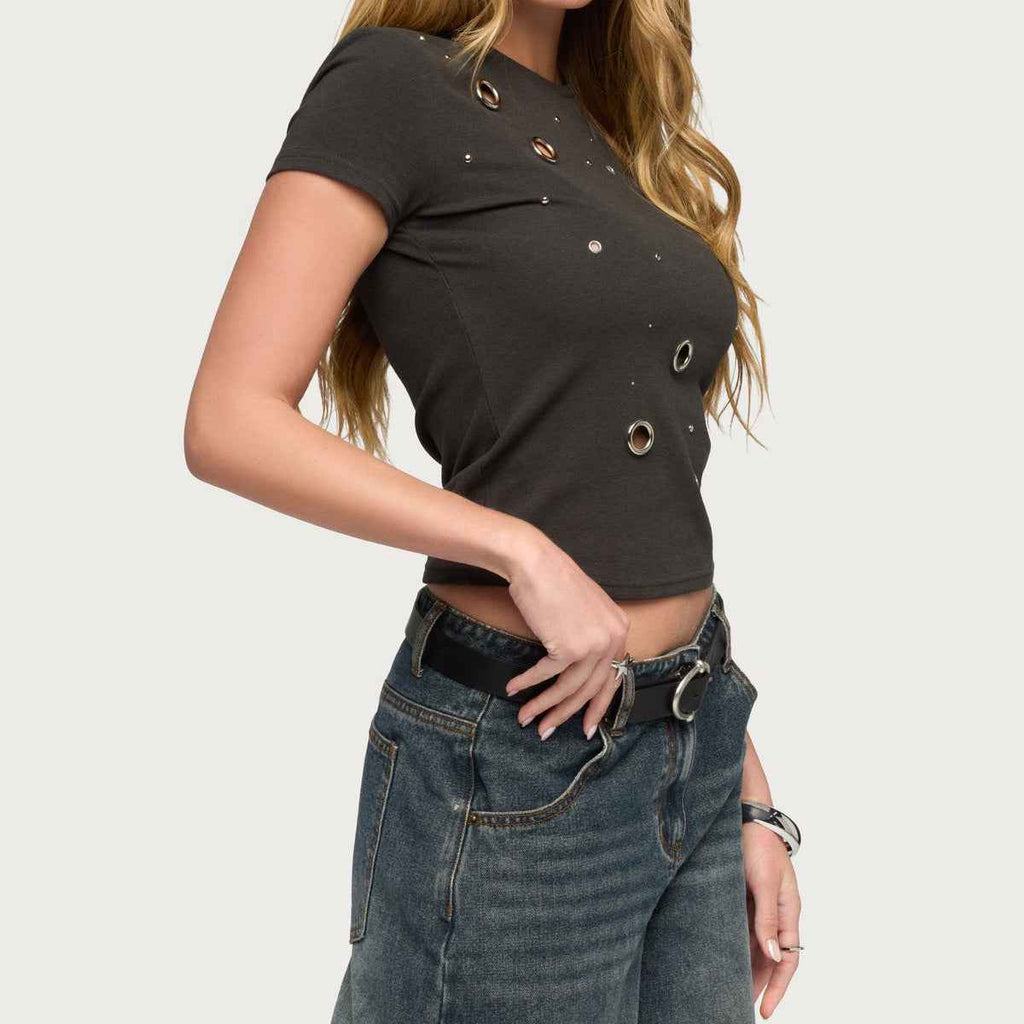 Summer Slim-fit Cropped T shirt MUNSIEUR New Arrivals