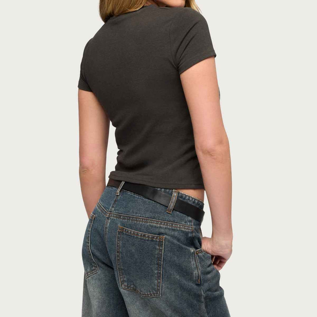 Summer Slim-fit Cropped T shirt MUNSIEUR New Arrivals