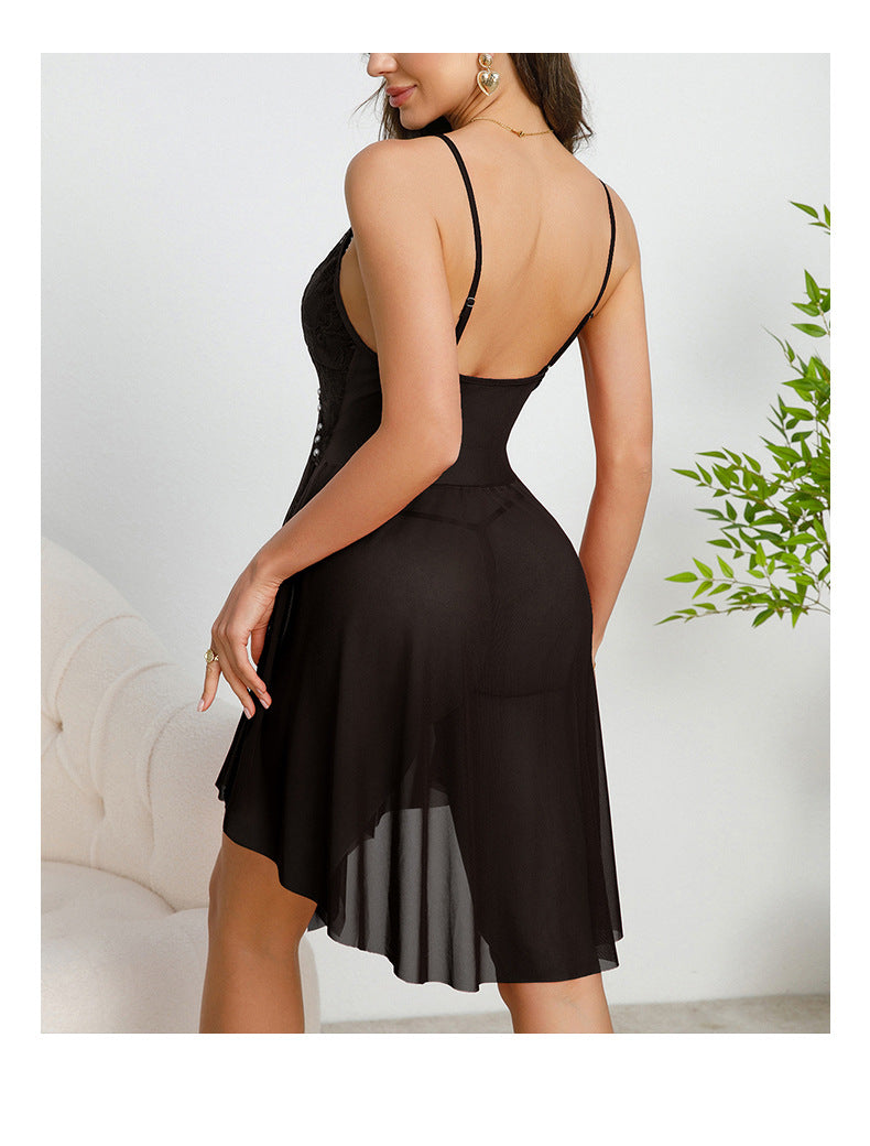 Mesh Nightgown Sleepwear Pajamas for Women