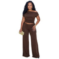 Asymmetric Pleated Jumpsuit Two Piece Set