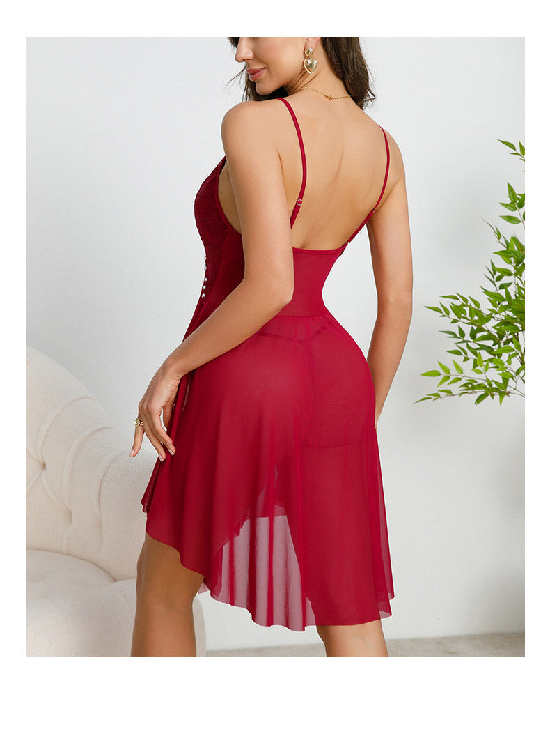 Mesh Nightgown Sleepwear Pajamas for Women