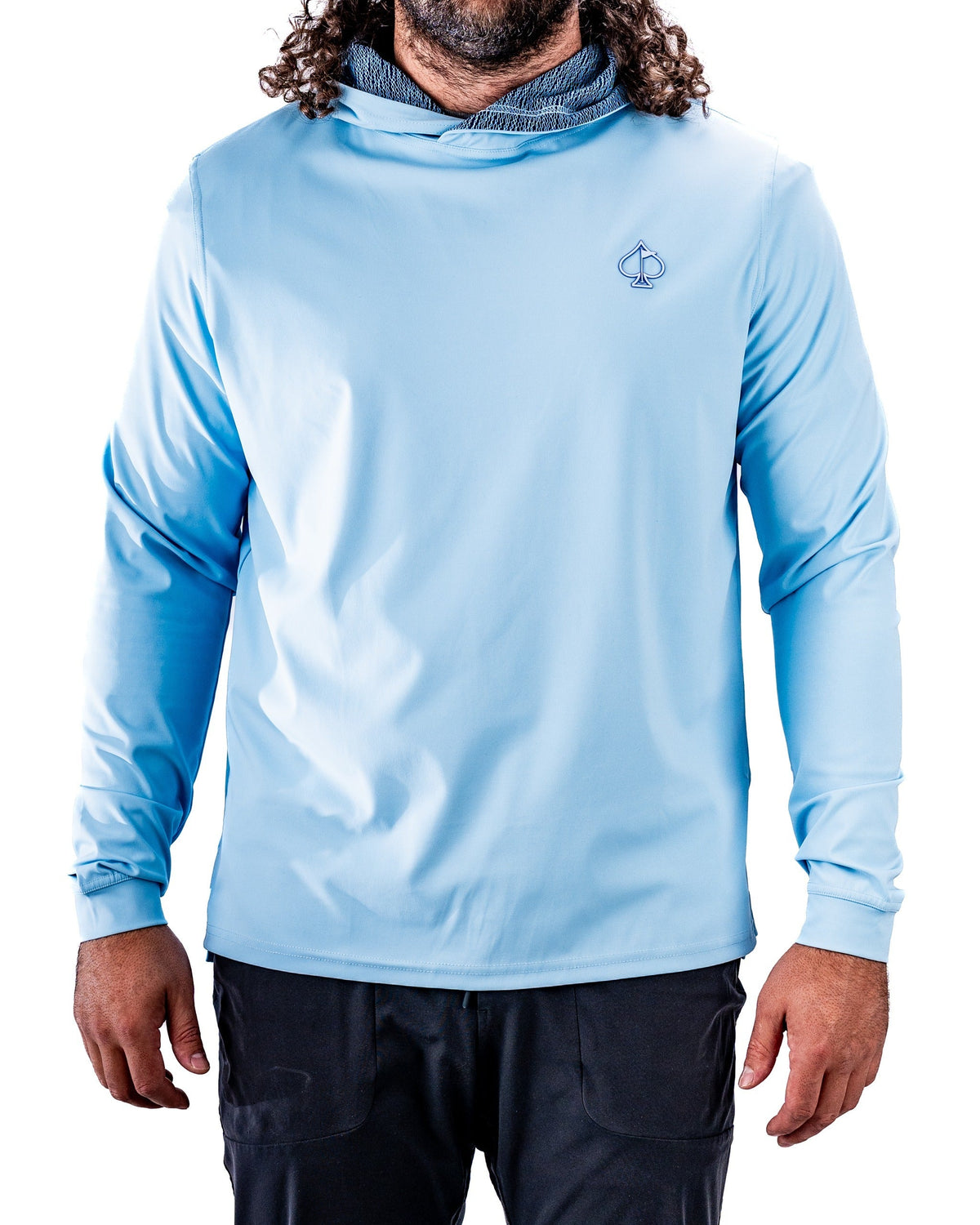 Performance Golf Hoodie - Squiggle Blue