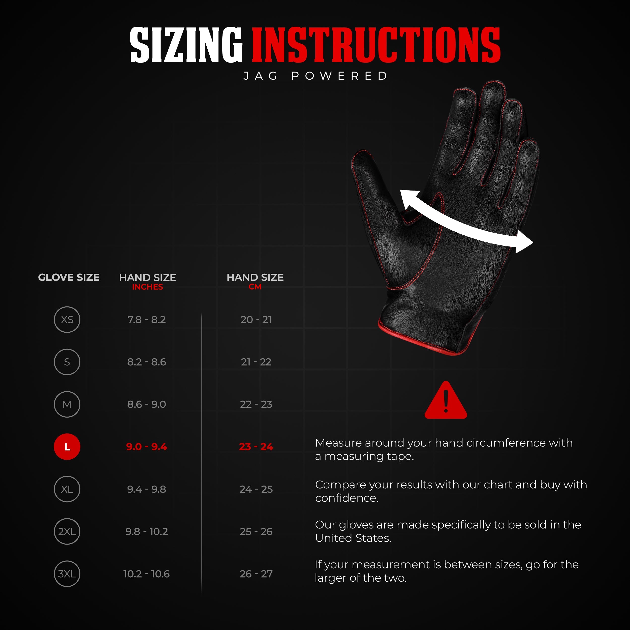 Leather Dark Knight Gloves - Full Finger Design (Red)